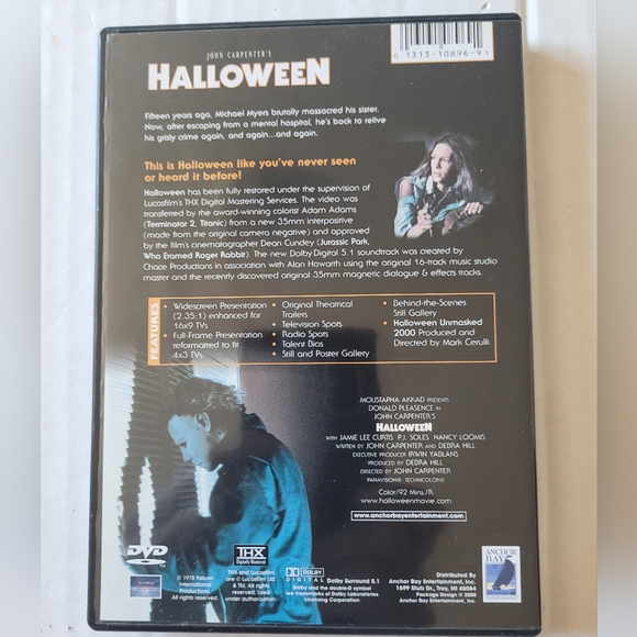 Halloween (1978, DVD) The Horror Legacy Series With Slip Cover - Picture 4 of 6